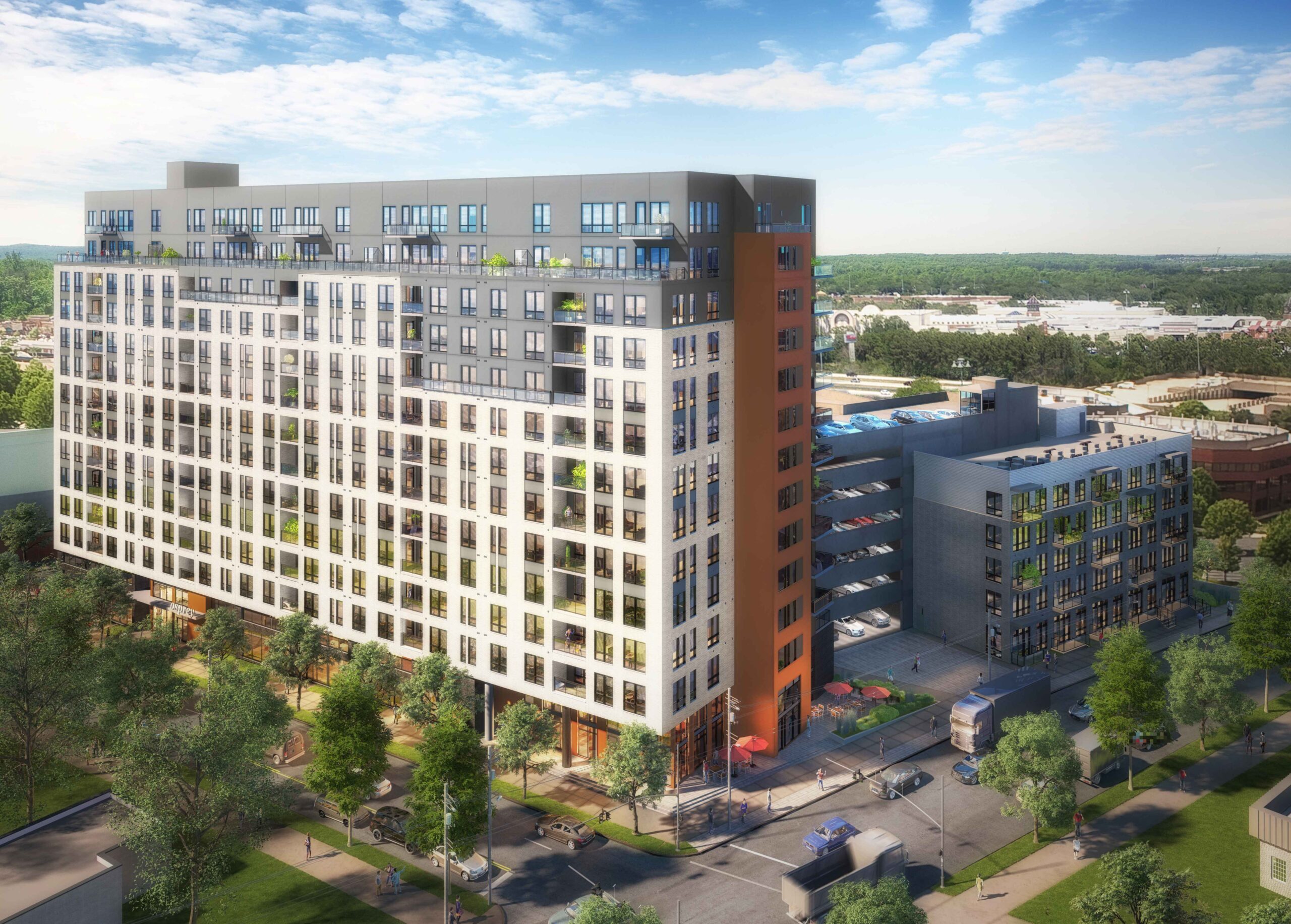 Exterior view of high-rise building